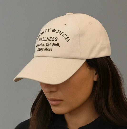 Sporty & Rich Washed Ivory Cap