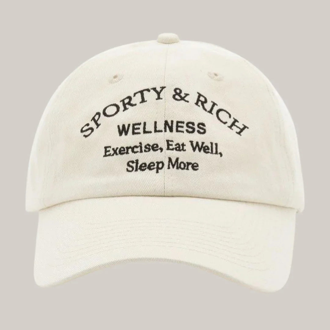 Sporty & Rich Washed Ivory Cap
