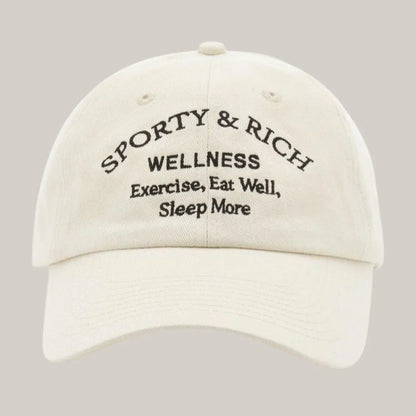Sporty & Rich Washed Ivory Cap