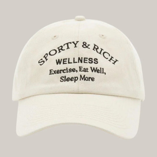 Sporty & Rich Washed Ivory Cap