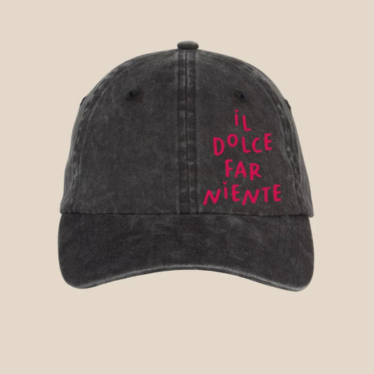 Dolce Washed Black Cap