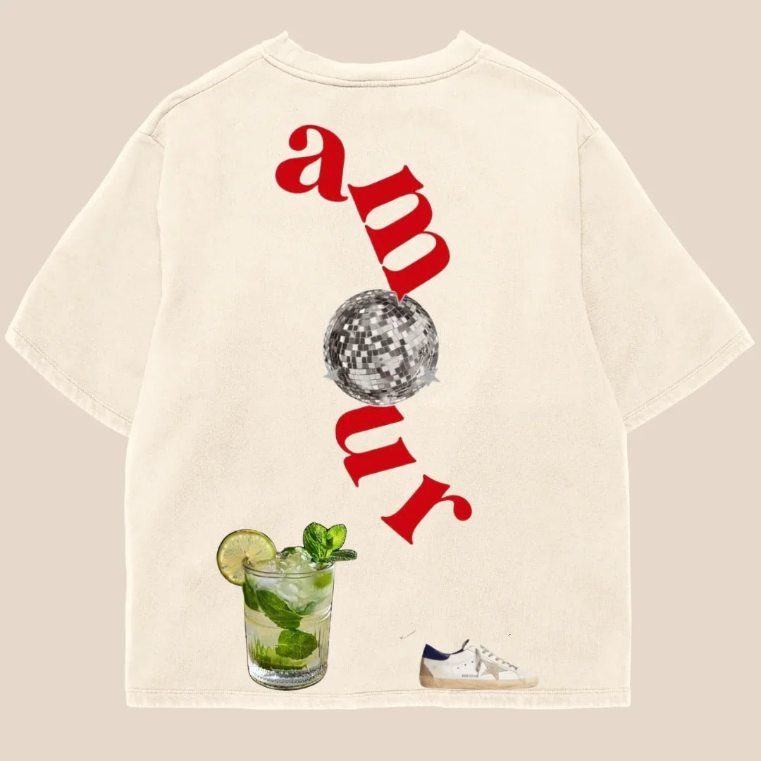 Tricou Oversized & Cap Amour Combo