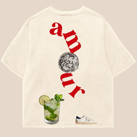 Tricou Oversized & Cap Amour Combo