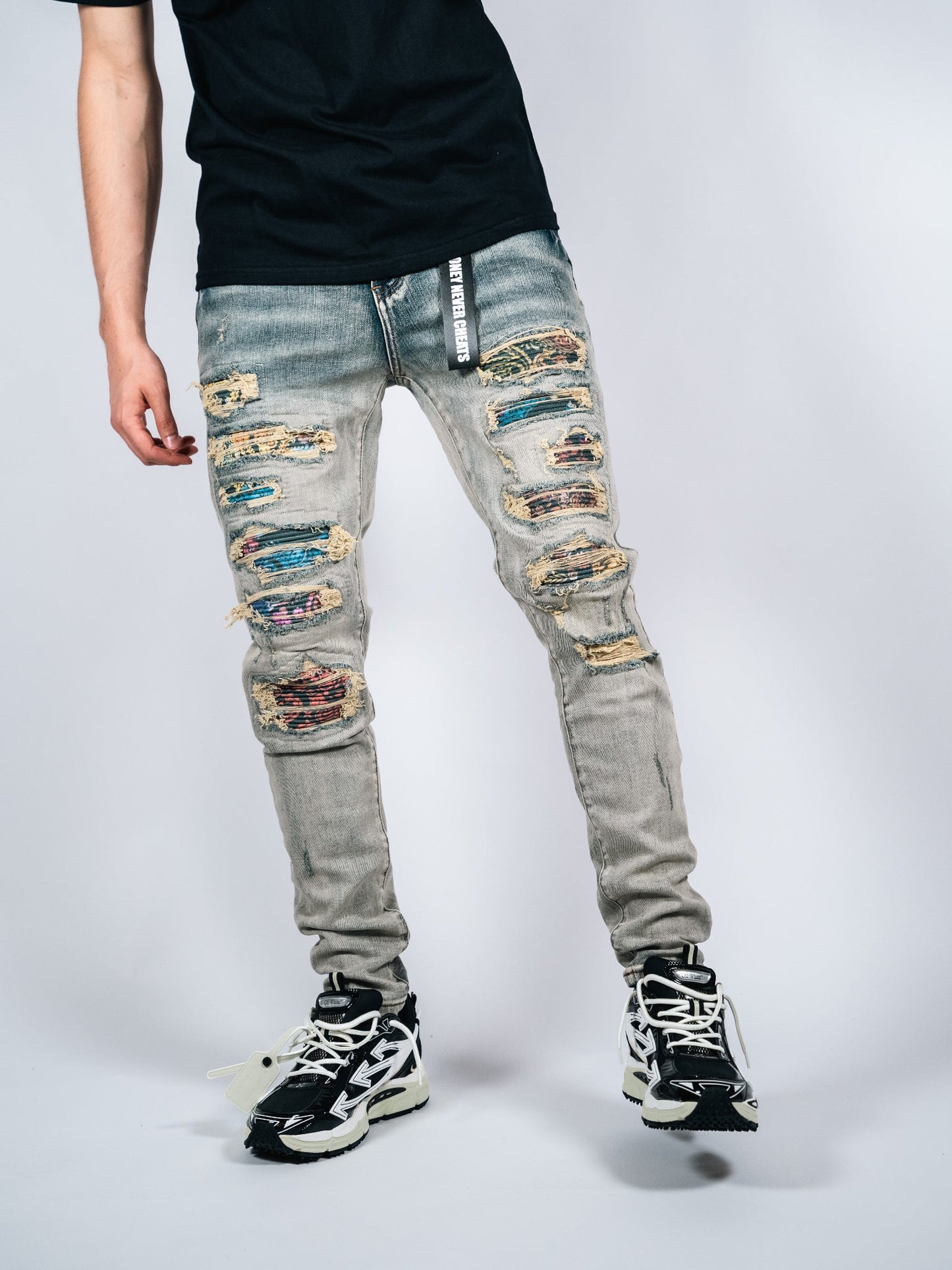 Blue Multicolor Denim