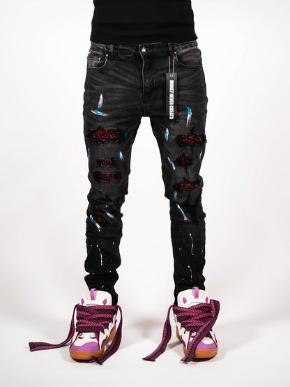Red Crystal Denim
