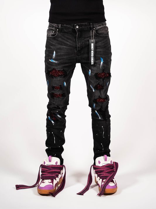 Red Crystal Denim