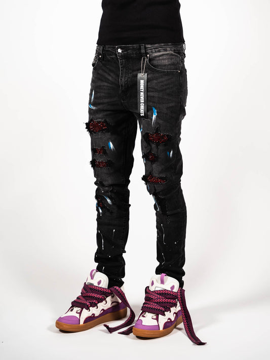Red Crystal Denim