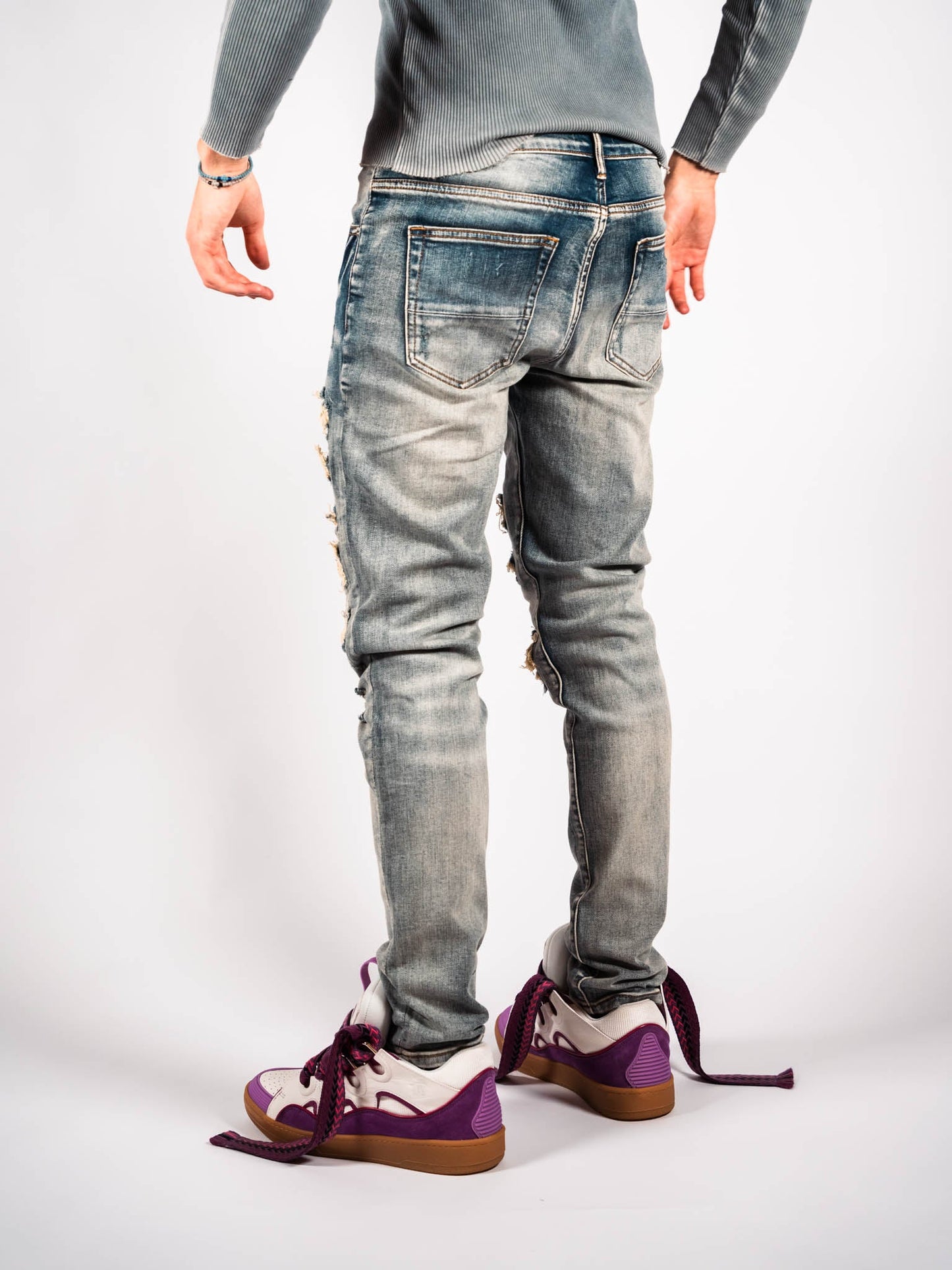 Blue Multicolor Denim