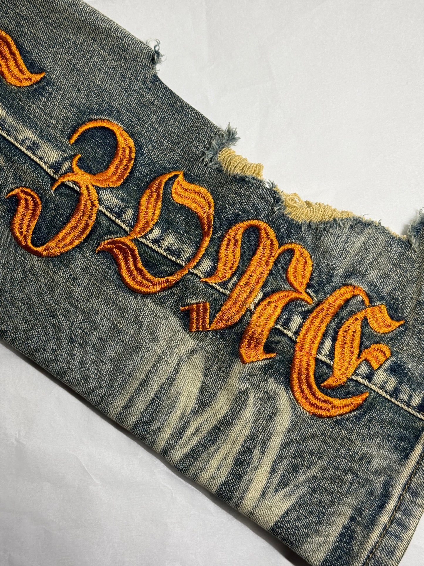 STREET ZONE ORANGE FLARE JEANS