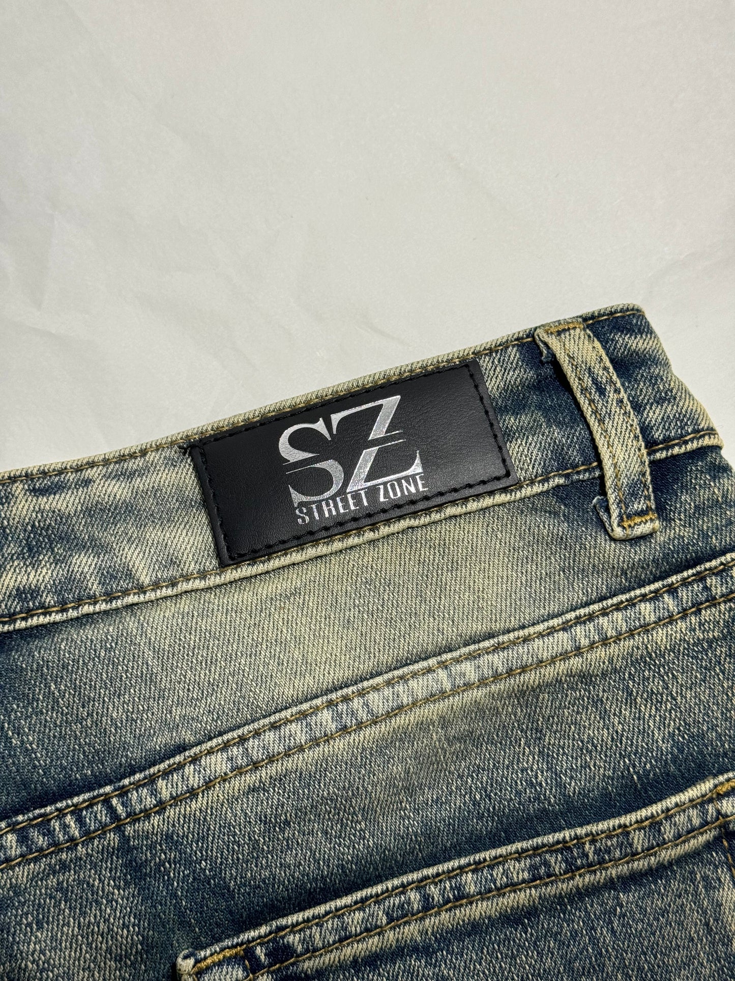 STREET ZONE ORANGE FLARE JEANS