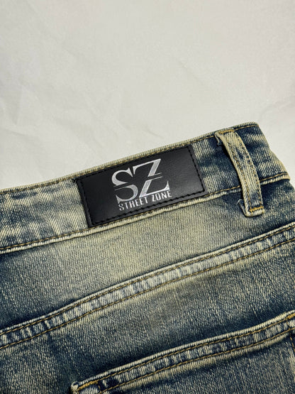 STREET ZONE ORANGE FLARE JEANS