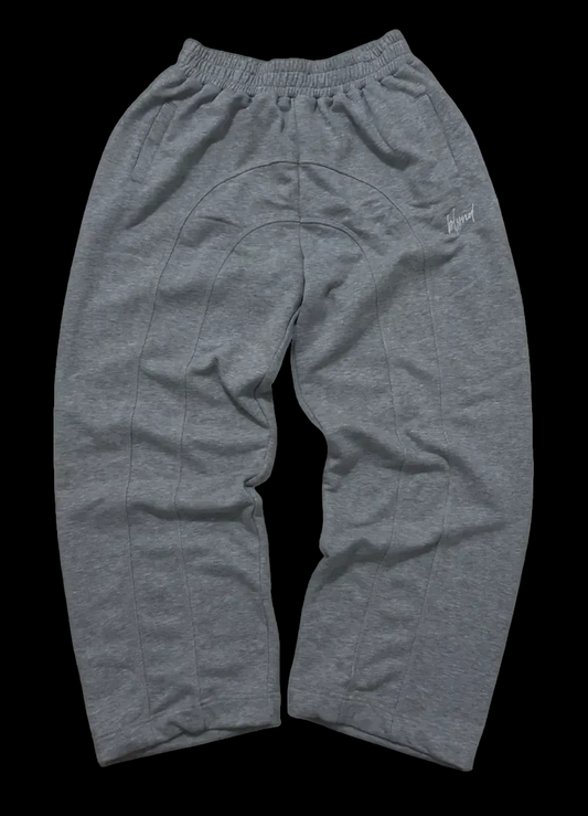 Gray sweatpants on a black background