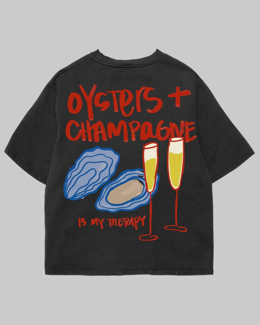 Tricou Oversized Oysters & Champagne
