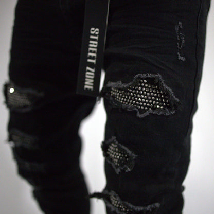 BLACK SWAROVSKY JEANS