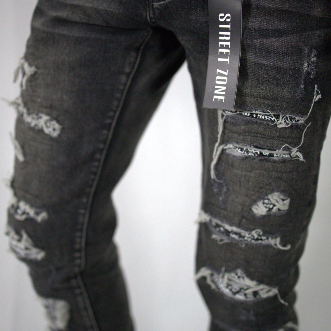 BANDANA GRAY JEANS