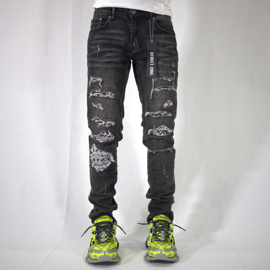 BANDANA GRAY JEANS
