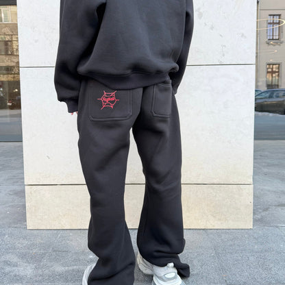 blackout joggers negri vedere spate cu logo skyweb