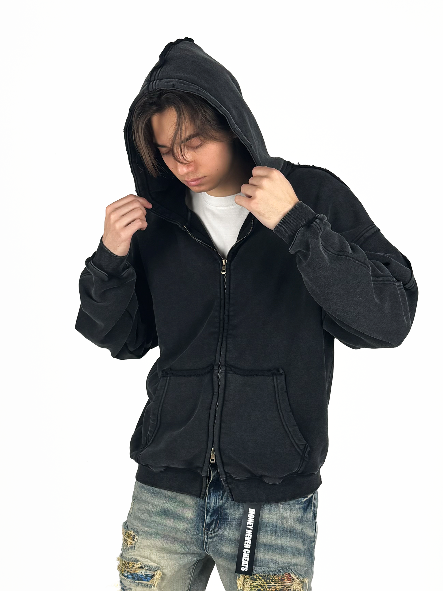 Hanorac Zip-Up Distressed